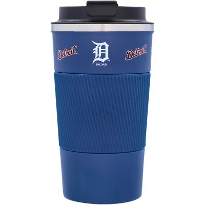 MLB Detroit Tigers 18oz Coffee Tumbler with Silicone Grip