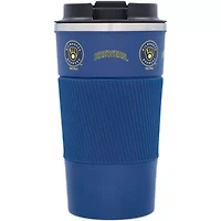 MLB Milwaukee Brewers 18oz Coffee Tumbler with Silicone Grip