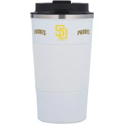 MLB San Diego Padres 18oz Coffee Tumbler with Silicone Grip