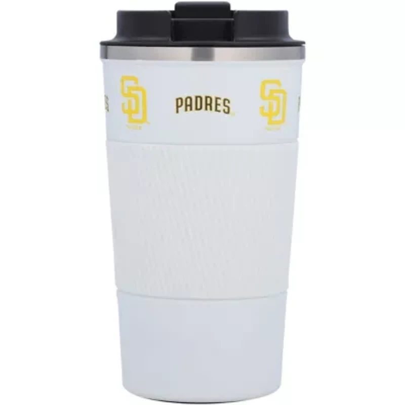 MLB San Diego Padres 18oz Coffee Tumbler with Silicone Grip