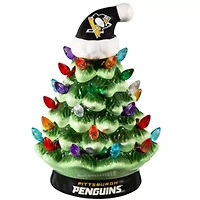 NHL Pittsburgh Penguins 8" Light Up Ceramic LED Christmas Tree