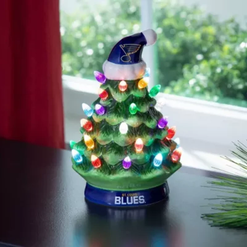 NHL St. Louis Blues 8" Light Up Ceramic LED Christmas Tree