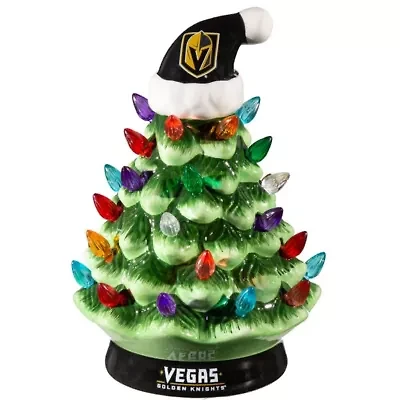 NHL Vegas Golden Knights 8" Light Up Ceramic LED Christmas Tree