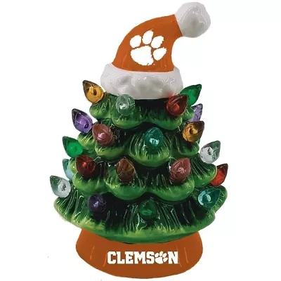 NCAA Clemson Tigers 8" Light Up Ceramic LED Christmas Tree
