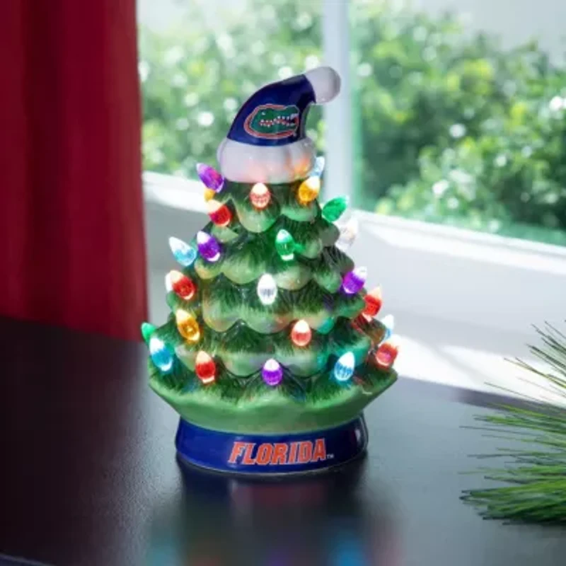 NCAA Florida Gators 8" Light Up Ceramic LED Christmas Tree