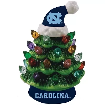 NCAA North Carolina Tar Heels 8" Light Up Ceramic LED Christmas Tree