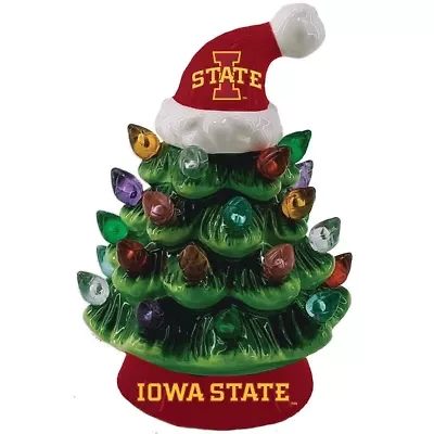 NCAA Iowa State Cyclones 8" Light Up Ceramic LED Christmas Tree