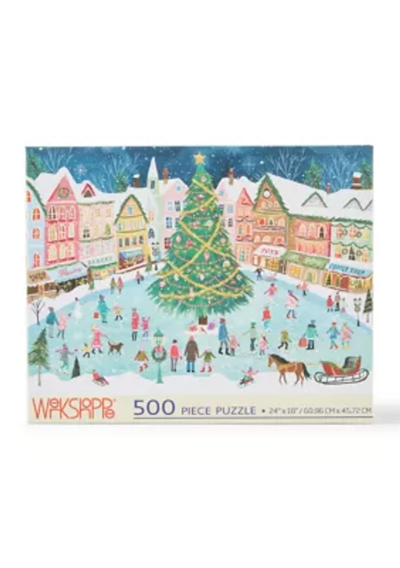 Holiday Town Square 500 Piece Puzzle