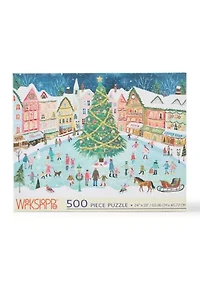 Holiday Town Square 500 Piece Puzzle