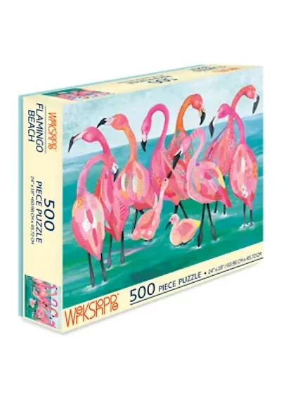 Flamingo Beach 500 Piece Puzzle