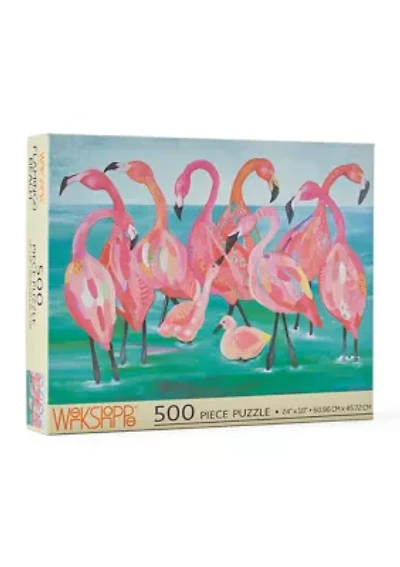 Flamingo Beach 500 Piece Puzzle