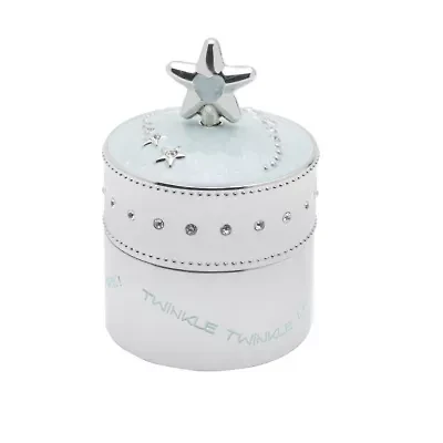 Baby Blue Star Trinket Music Box