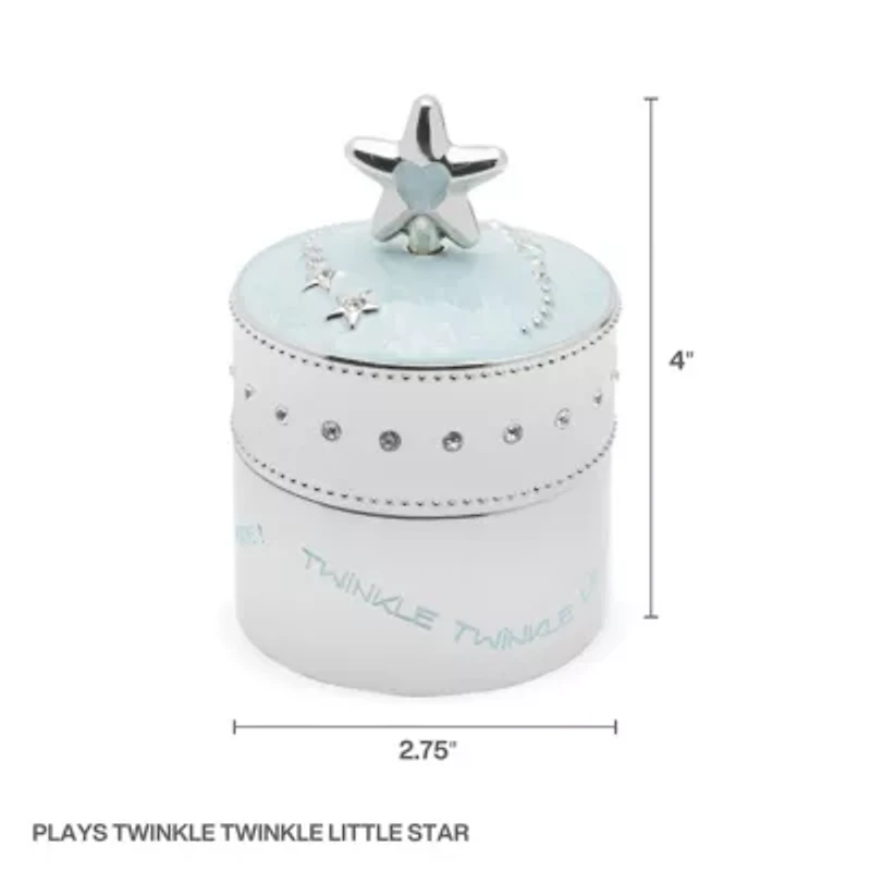 Baby Blue Star Trinket Music Box