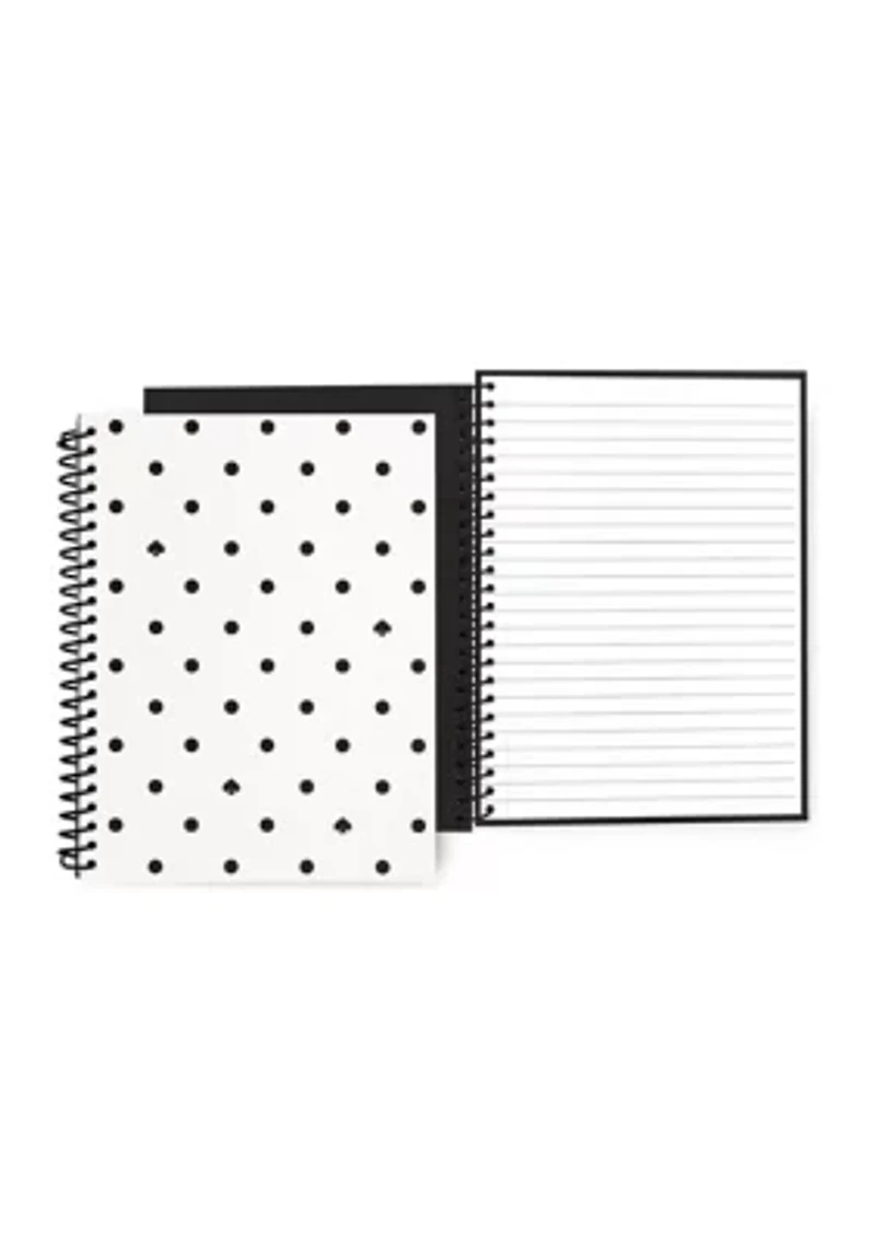 Small Spiral Notebook, Black Spade Dot