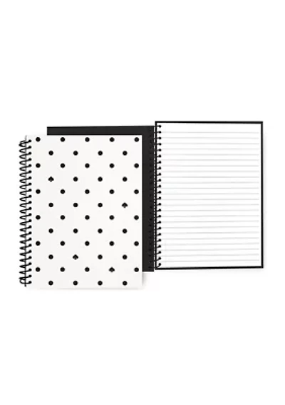 Small Spiral Notebook, Black Spade Dot