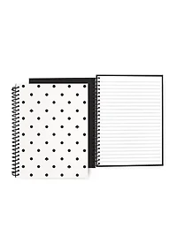 Small Spiral Notebook, Black Spade Dot
