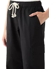 Women's Poplin Wide Leg Pants