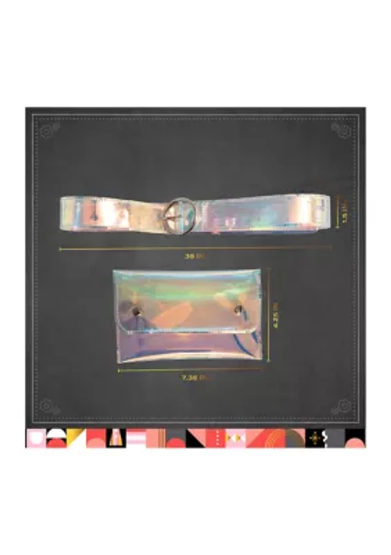 Girls DIY Belt Bag Rhinestone Gold and Silver Stud Craft Kit with Embroidered Patches