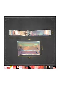 Girls DIY Belt Bag Rhinestone Gold and Silver Stud Craft Kit with Embroidered Patches