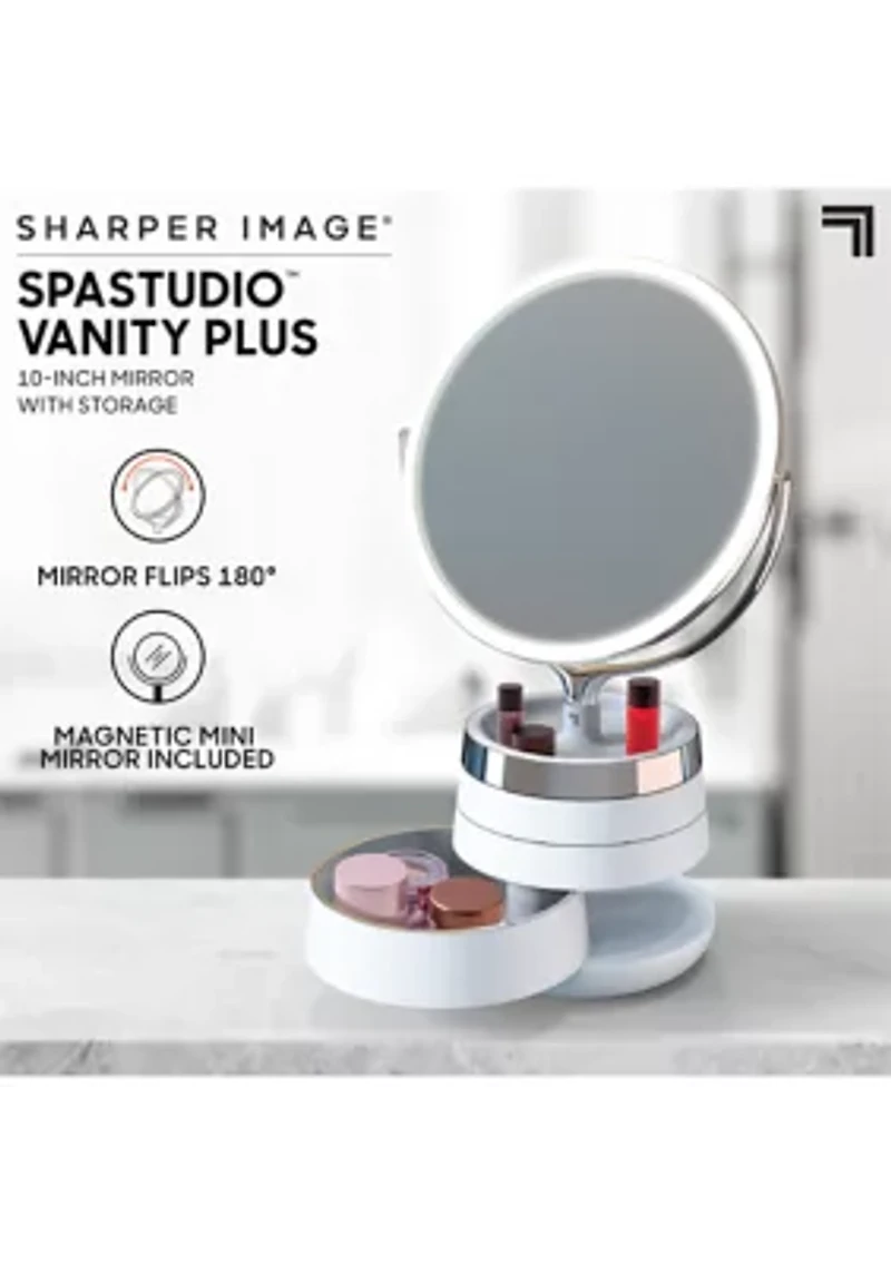 Vanity Mirror Round LED 10 Inch with Storage
