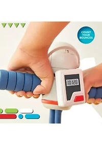 Blastoff Bounce, Indoor/Outdoor Foam Bouncer with Built In Jump Tracker, Motion-Activated Flashing Lights - Age 2+