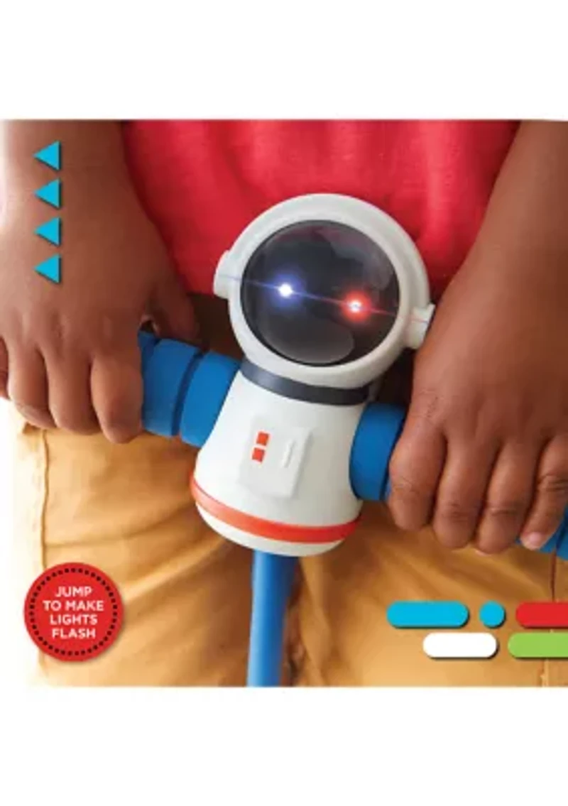 Blastoff Bounce, Indoor/Outdoor Foam Bouncer with Built In Jump Tracker, Motion-Activated Flashing Lights - Age 2+