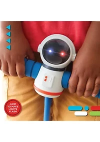 Blastoff Bounce, Indoor/Outdoor Foam Bouncer with Built In Jump Tracker, Motion-Activated Flashing Lights - Age 2+