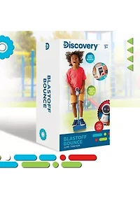 Blastoff Bounce, Indoor/Outdoor Foam Bouncer with Built In Jump Tracker, Motion-Activated Flashing Lights - Age 2+