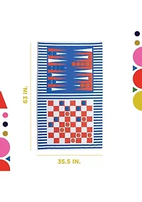 2-in-1 Checkers and Backgammon Towel Set