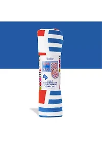 2-in-1 Checkers and Backgammon Towel Set