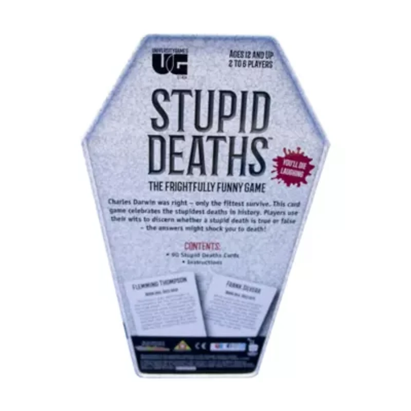 Stupid Deaths Card Game Tin