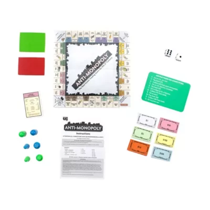 Anti-Monopoly Game Travel Tin