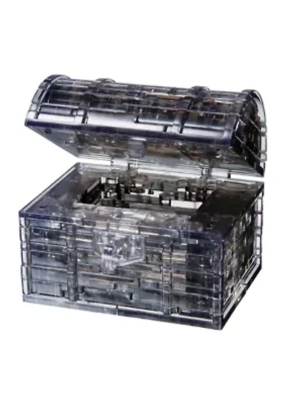 3D Crystal Puzzle - Black Treasure Chest: 52 Pcs