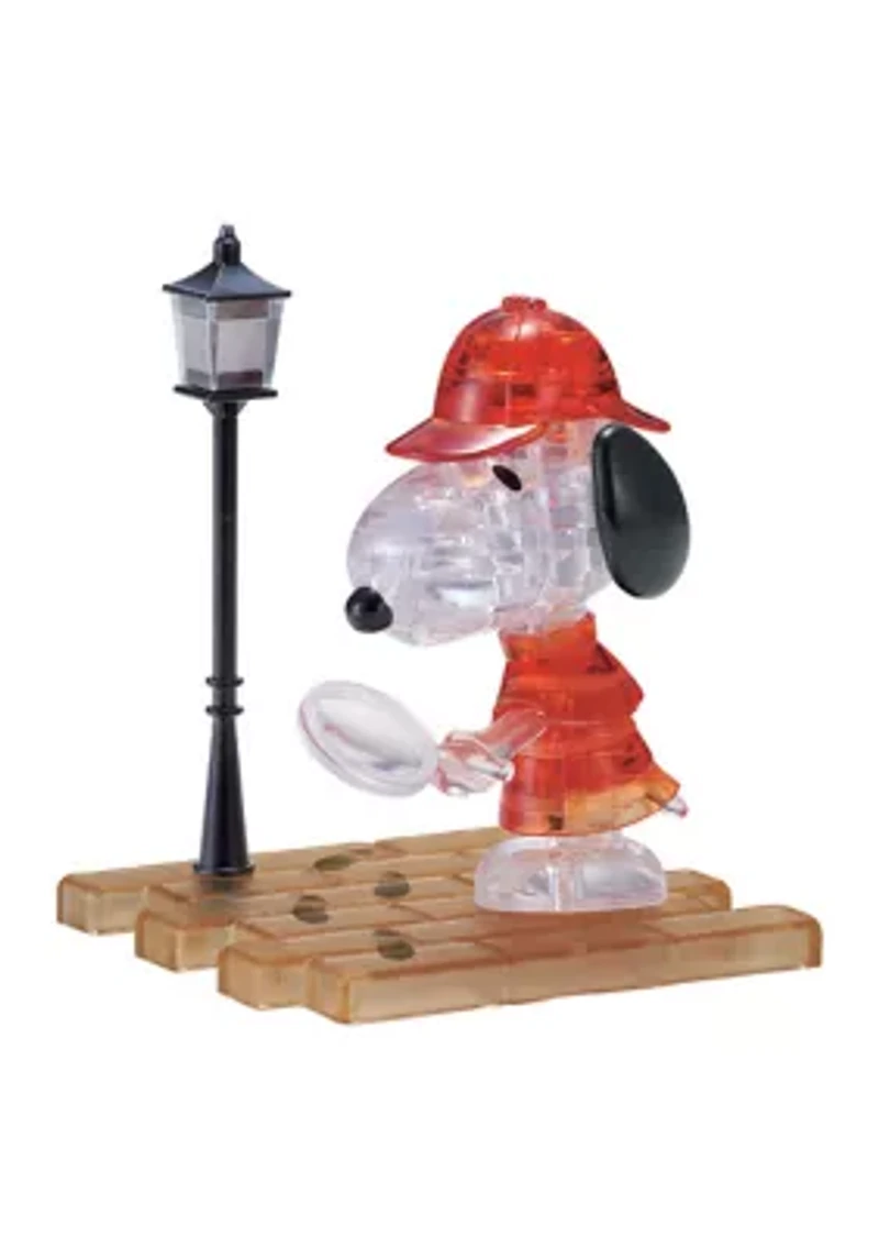 3D Crystal Puzzle - Peanuts Detective Snoopy: 34 Pcs