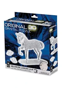 3D Crystal Puzzle - Horse (White): 98 Pieces
