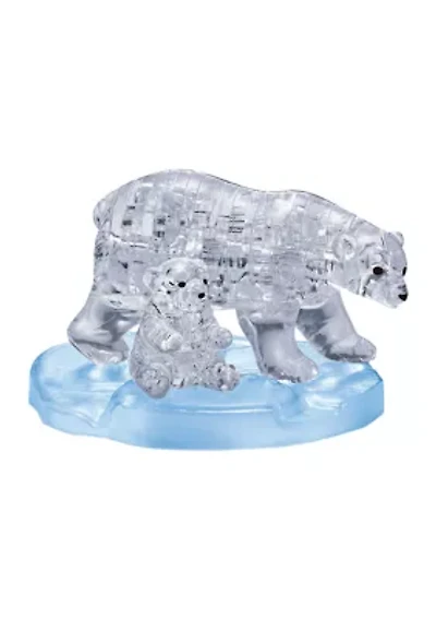 3D Crystal Puzzle - Polar Bear and Baby: 40 Pcs