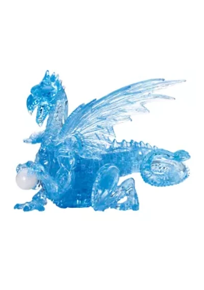 3D Crystal Puzzle - Dragon (Blue): 56 Pieces 