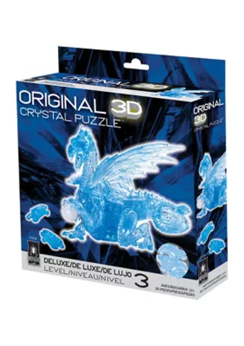 3D Crystal Puzzle - Dragon (Blue): 56 Pieces 