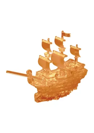 3D Crystal Puzzle - Pirate Ship (Brown): 101 Pieces