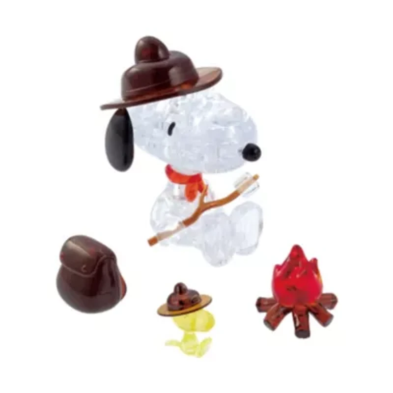 3D Crystal Puzzle - Peanuts Snoopy Campfire: 43 Pcs