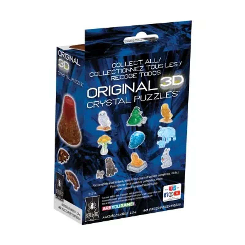3D Crystal Puzzle - Volcano (Brown/Red): 40 Pcs