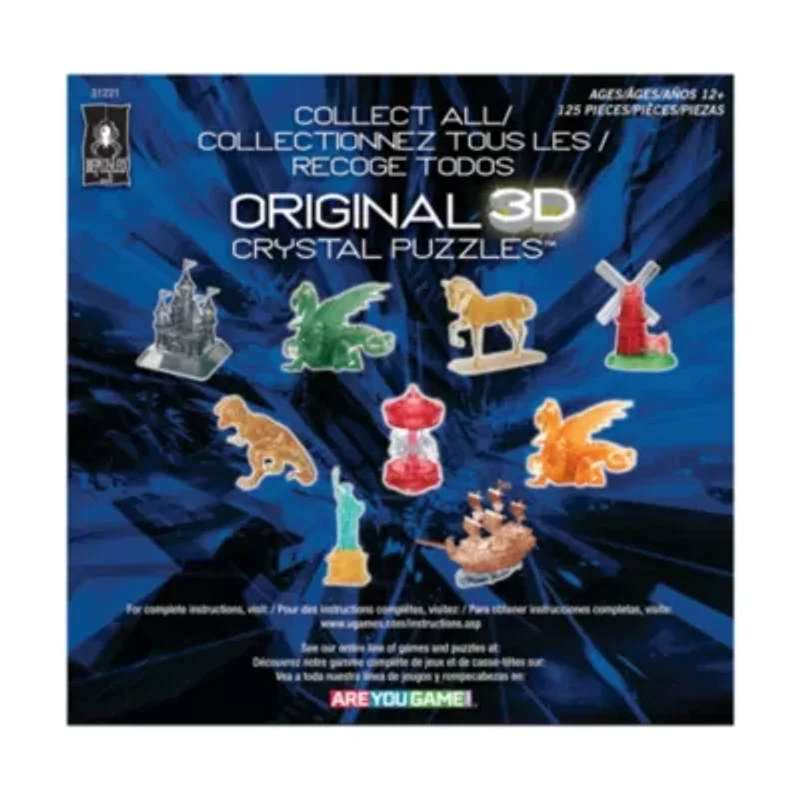 3D Crystal Puzzle - Castle (Clear): 125 Pcs
