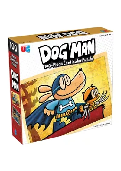 Dog Man Adventures Lenticular Jigsaw Puzzle: 100 Pcs