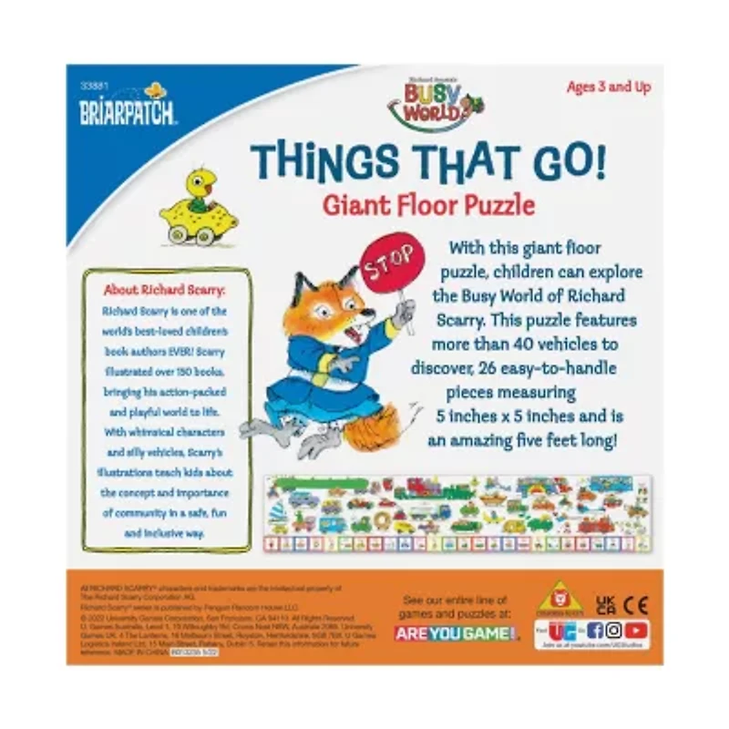 Richard Scarry's Things That Go! Giant Floor Puzzle: 26 Pcs