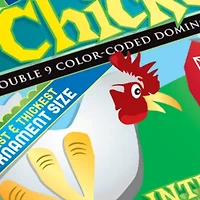Tournament Size ChickenFoot Double 9 Color Dot Dominoes