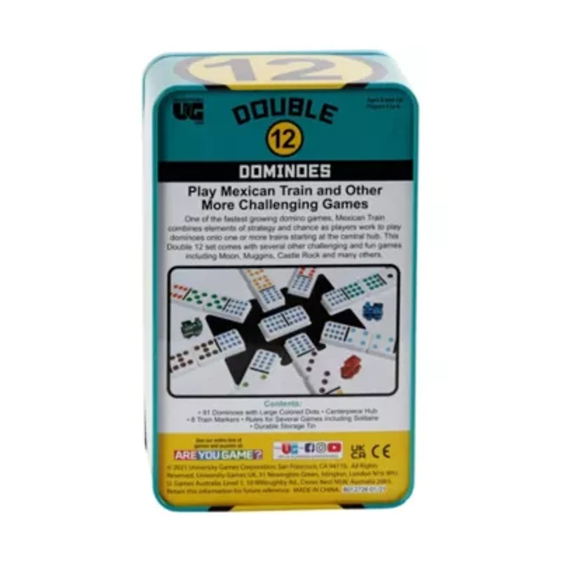 Double 12 Mexican Train Dominoes