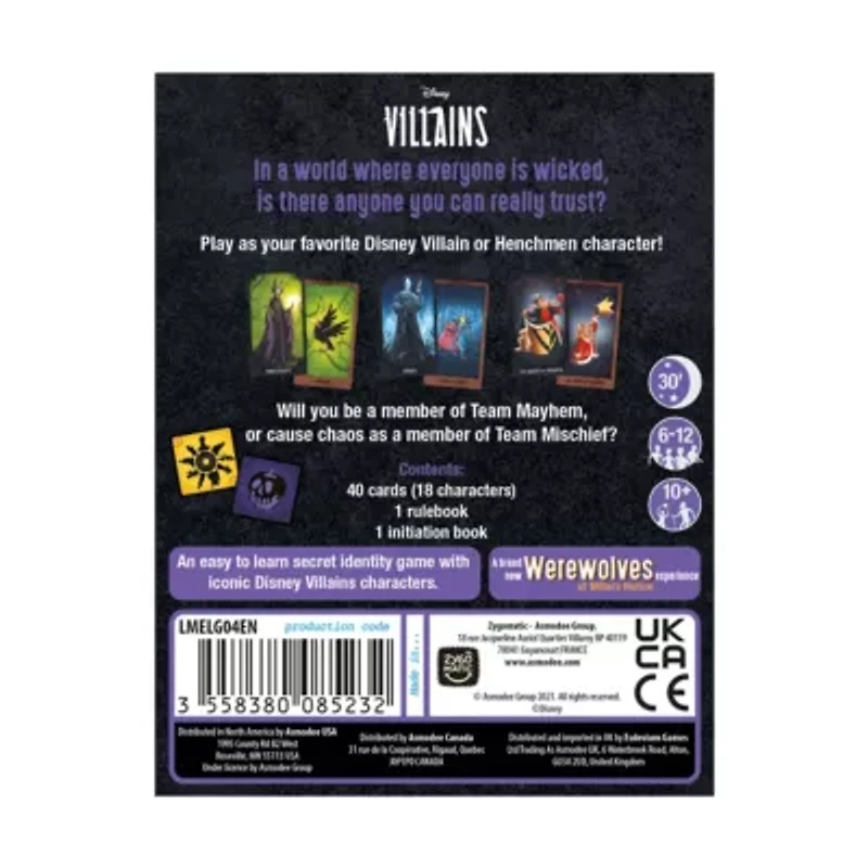 Gathering of the Wicked - Disney Villains: A Werewolves of Miller's Hollow Game