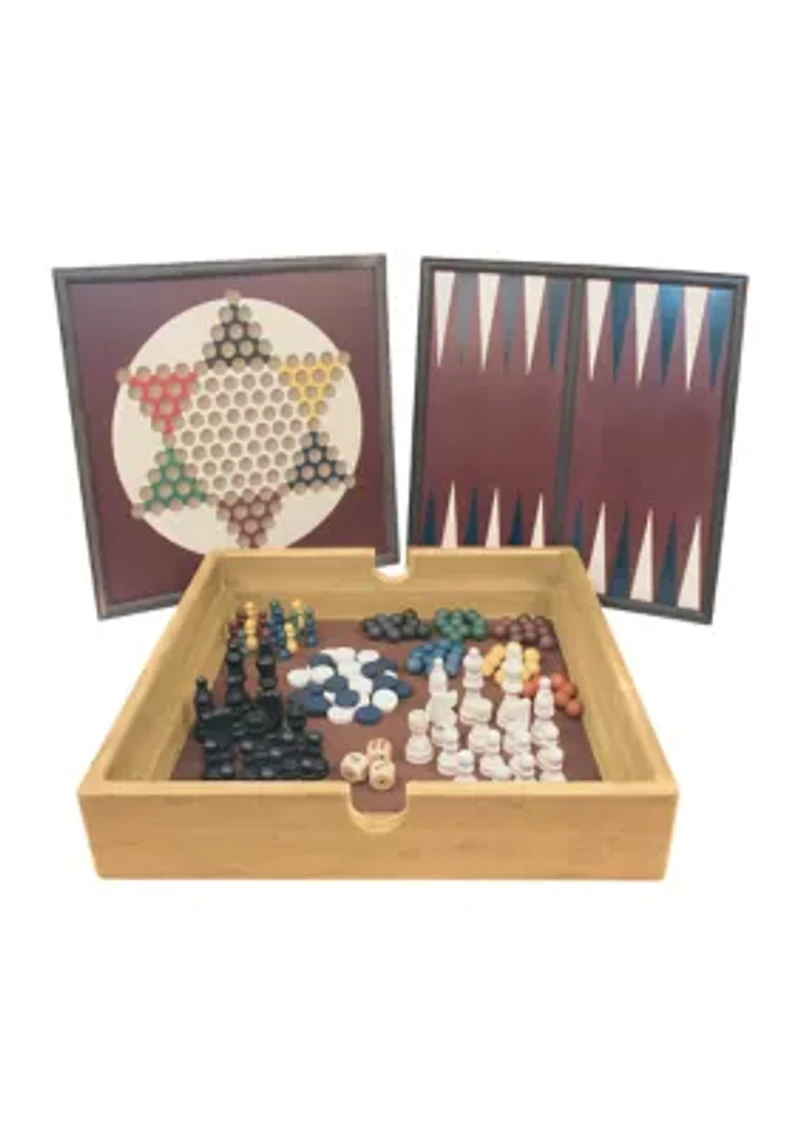 5-in-1 Wood Game Set