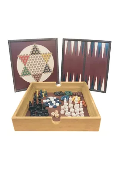 5-in-1 Wood Game Set