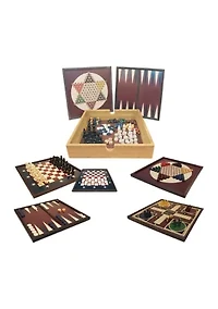 5-in-1 Wood Game Set